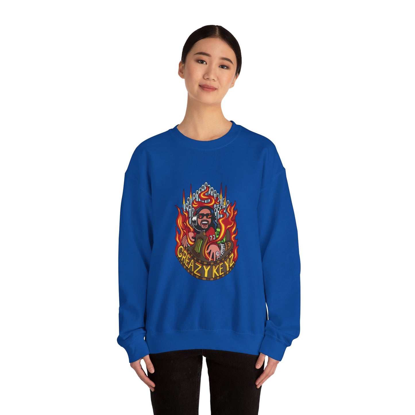 Buzz Gibson design Greazy Keyz Unisex Heavy Blend™ Crewneck Sweatshirt