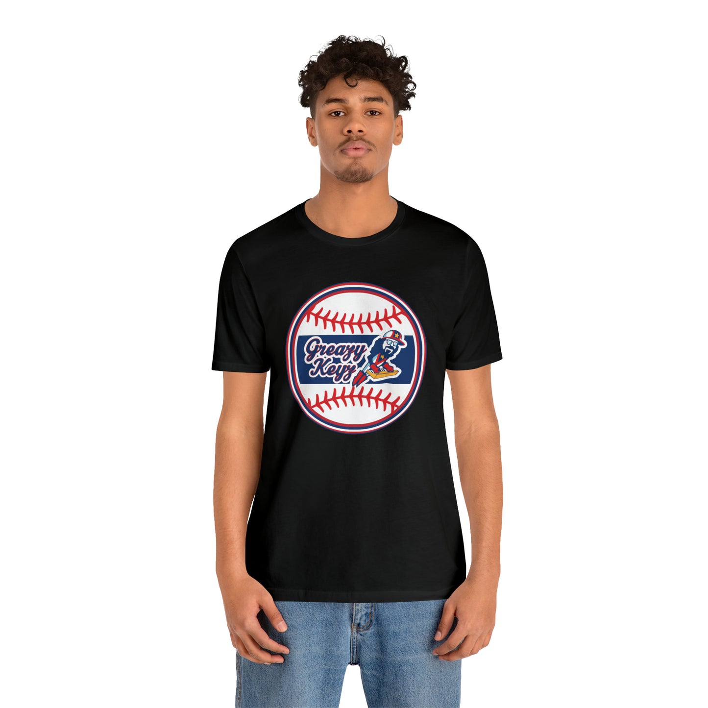 Greazy Keyz Baseball blue stripe Unisex Jersey Short Sleeve Tee