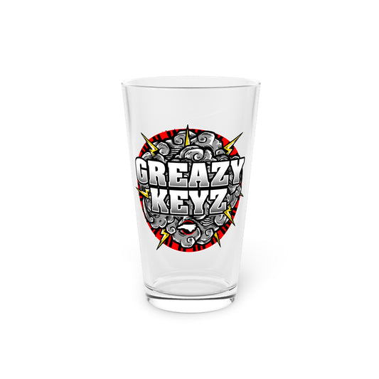 Greazy Keyz Mark De Gruchy design Pint Glass, 16oz