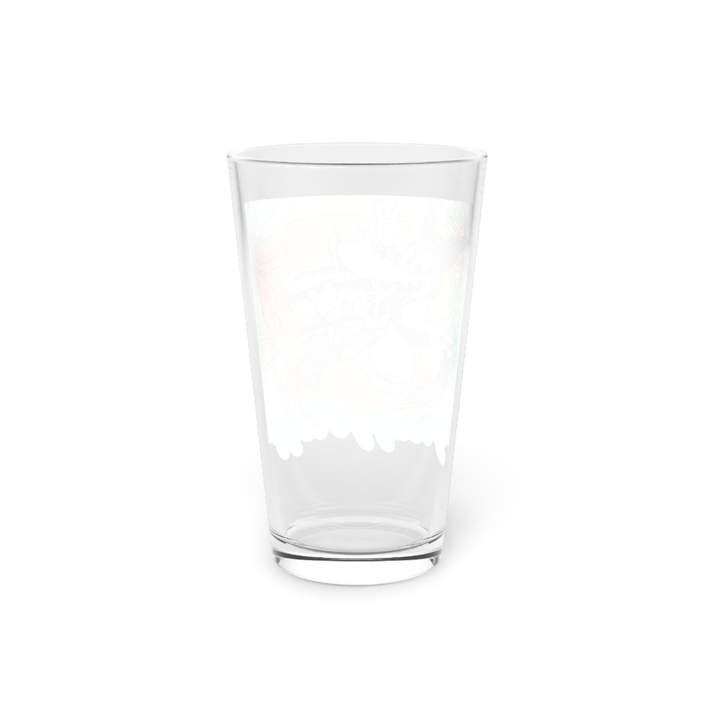 Greazy Keyz Dire Wolf design Pint Glass, 16oz