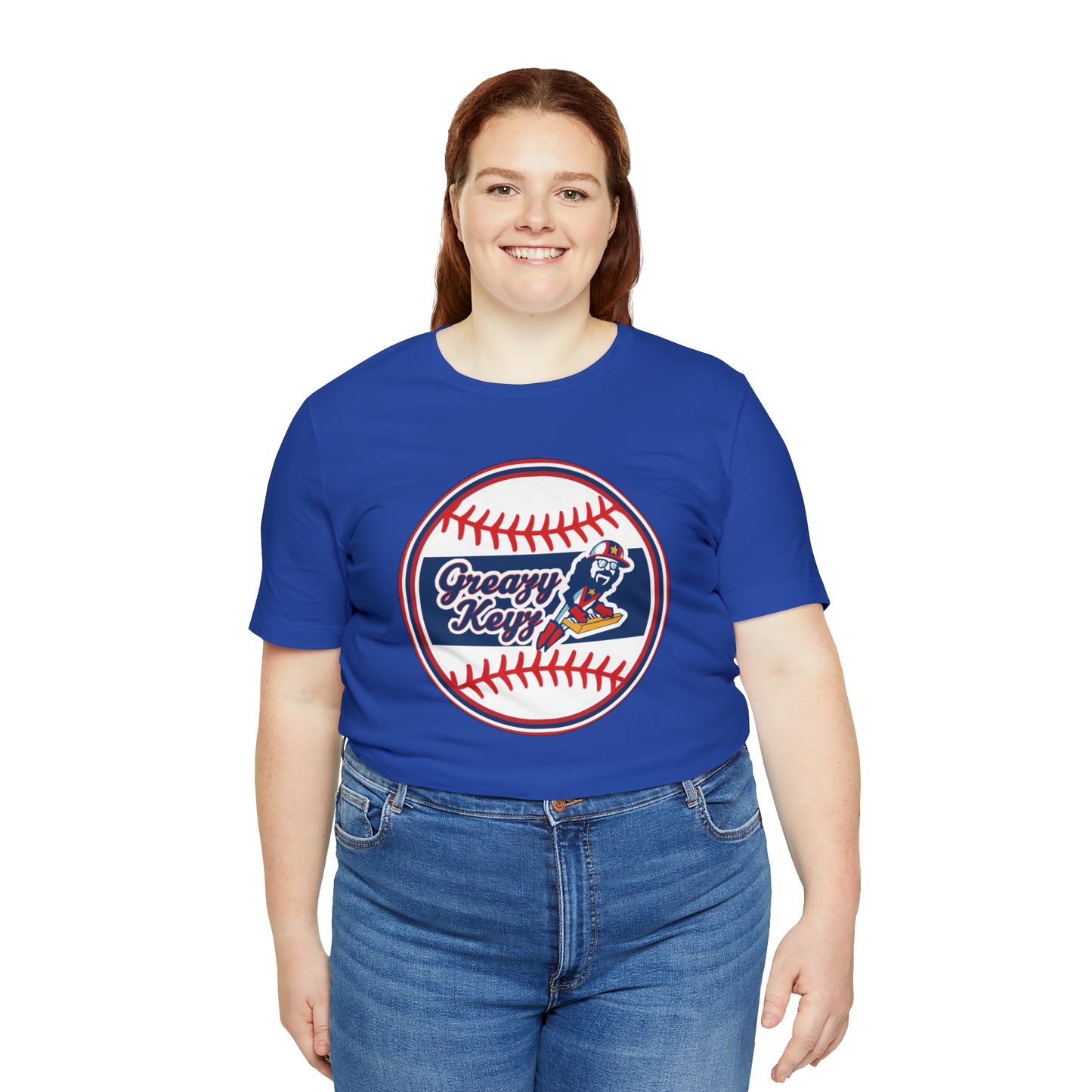 Greazy Keyz Baseball blue stripe Unisex Jersey Short Sleeve Tee