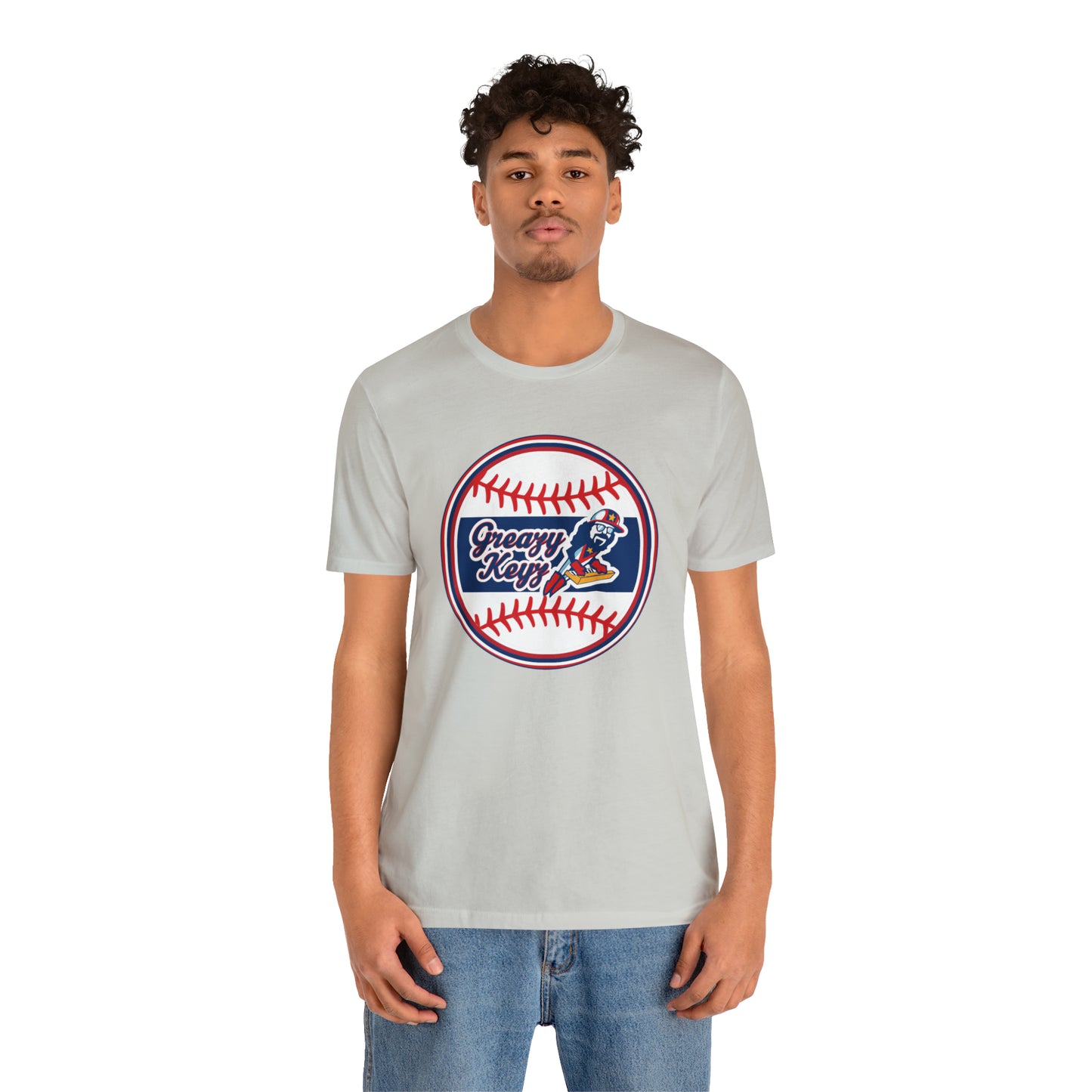 Greazy Keyz Baseball blue stripe Unisex Jersey Short Sleeve Tee