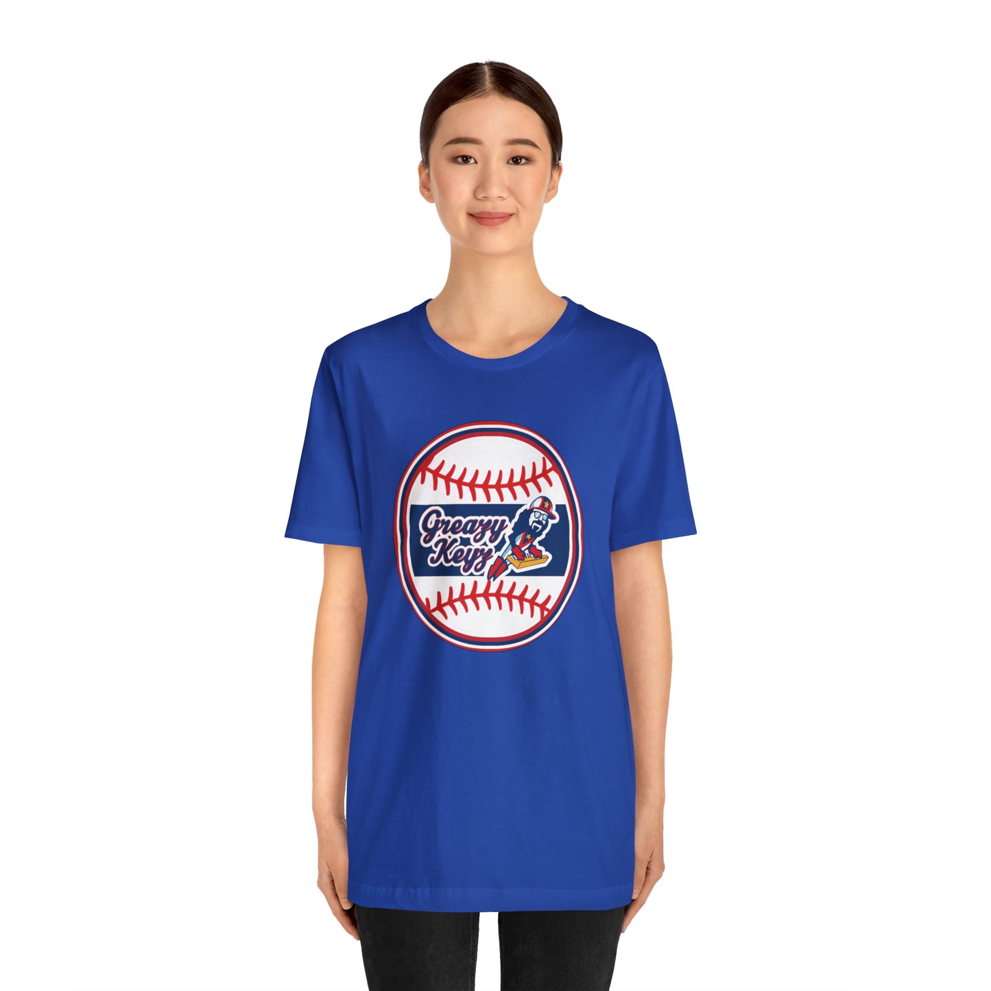 Greazy Keyz Baseball blue stripe Unisex Jersey Short Sleeve Tee