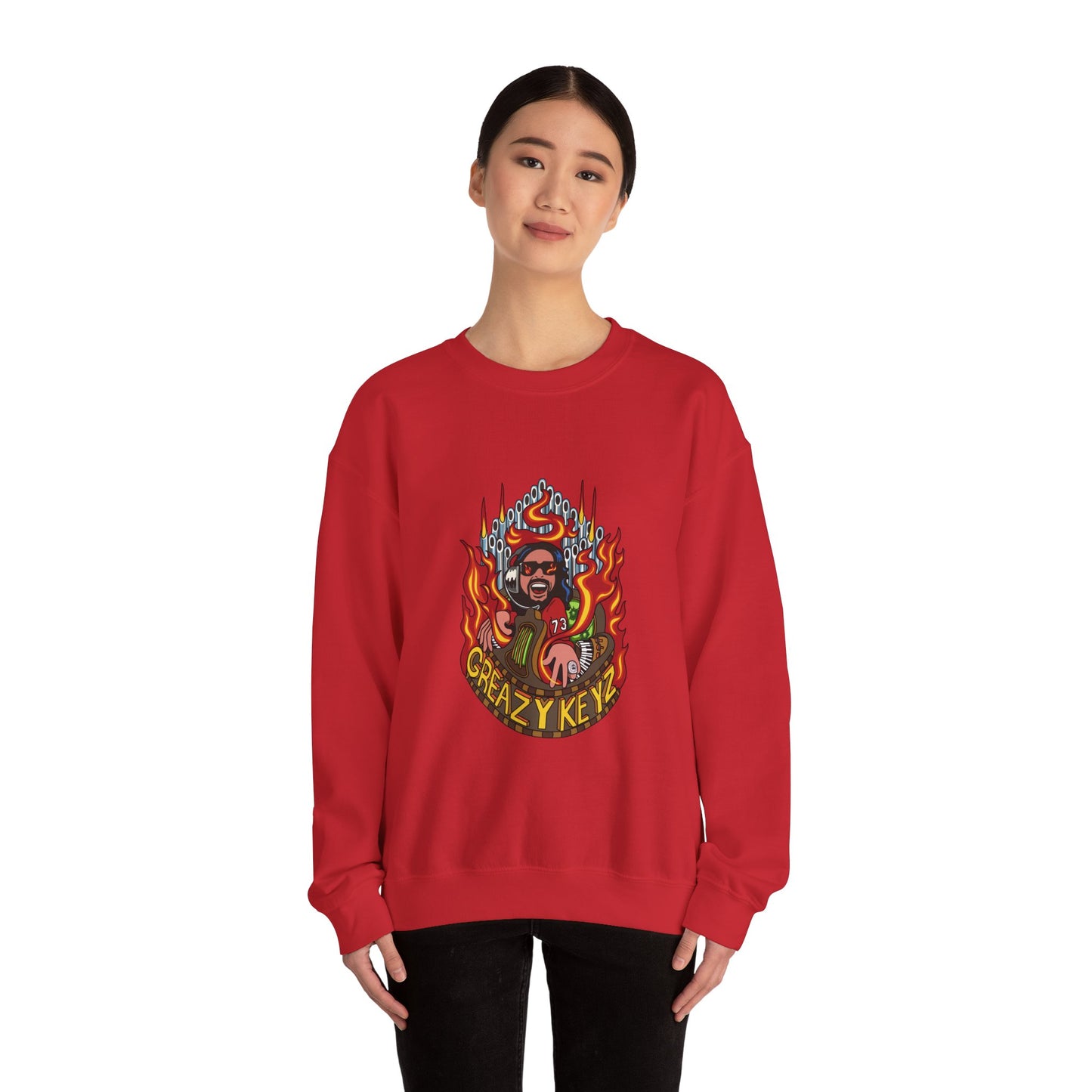 Buzz Gibson design Greazy Keyz Unisex Heavy Blend™ Crewneck Sweatshirt