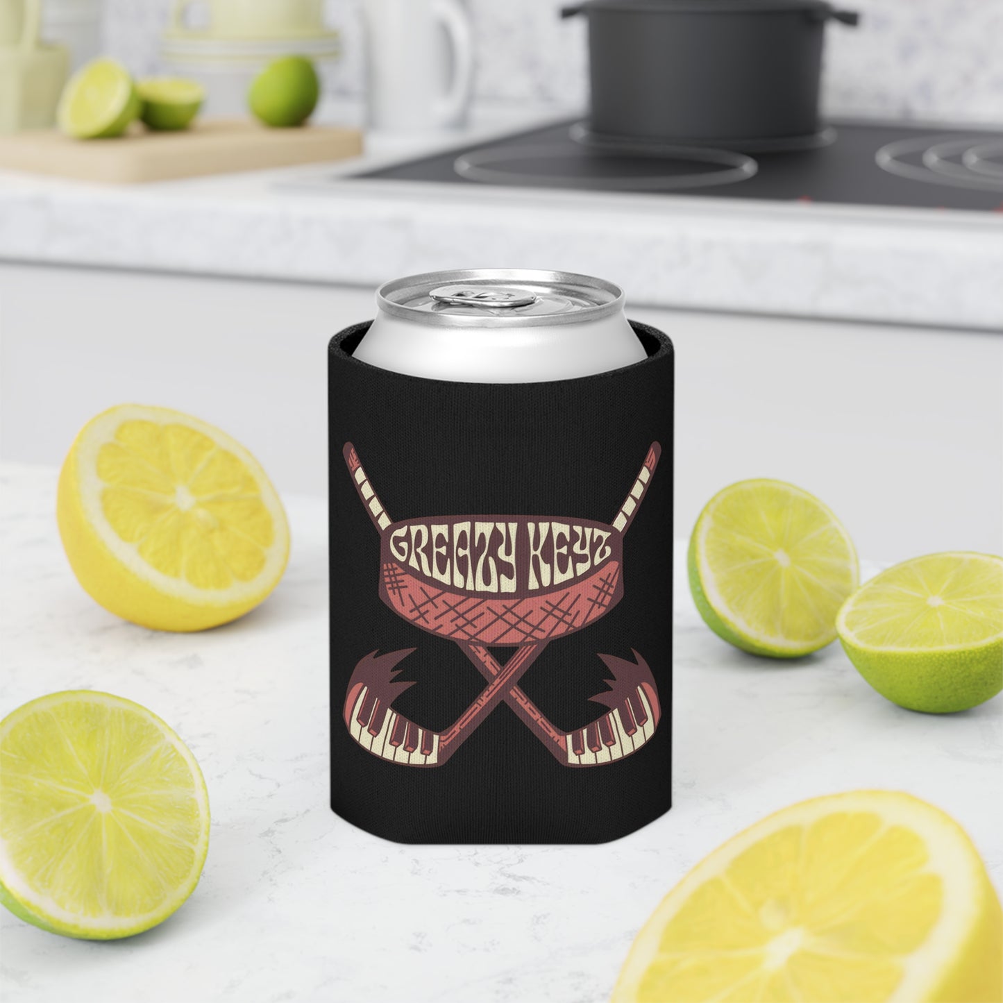 Greazy Keyz Logan Hall design Can Cooler