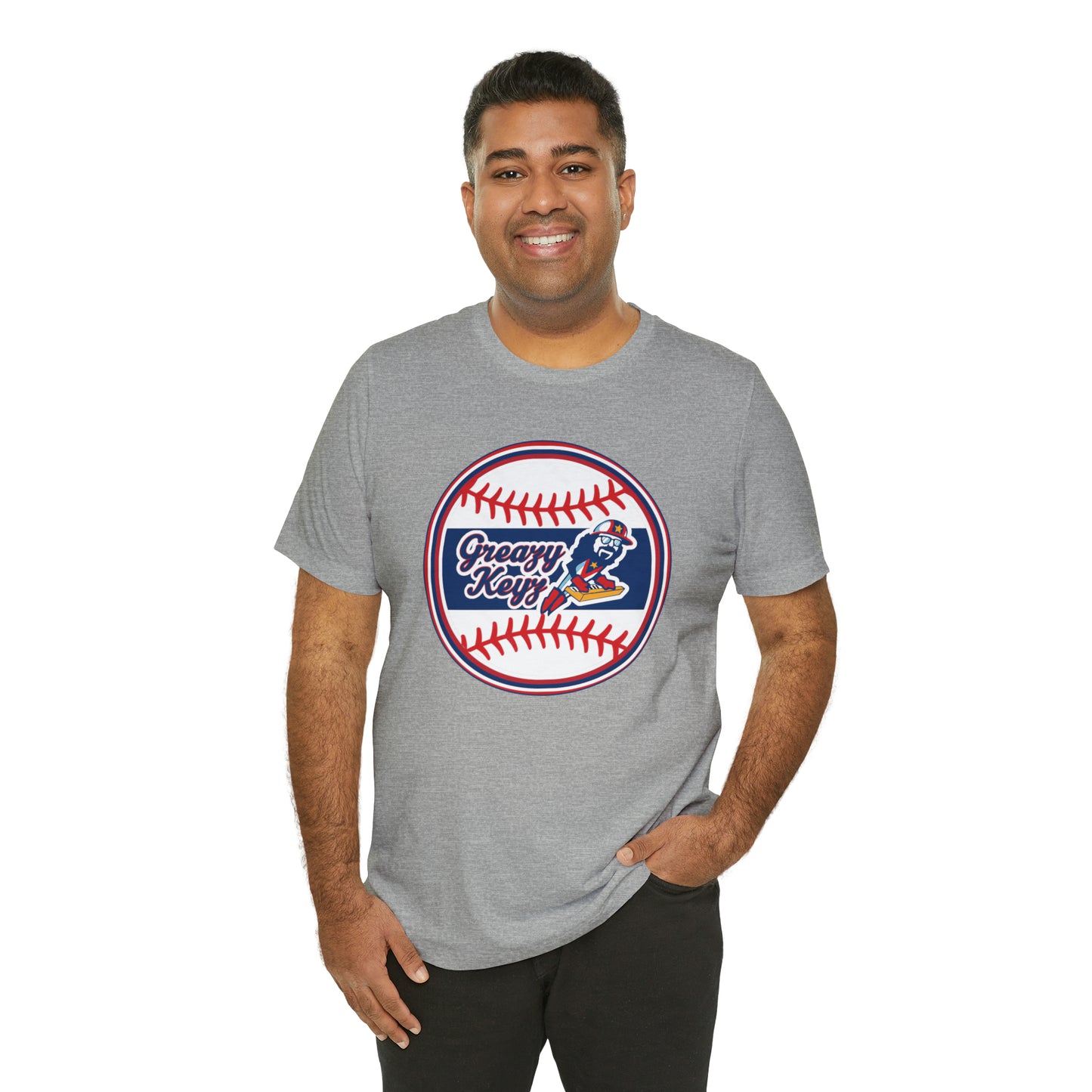 Greazy Keyz Baseball blue stripe Unisex Jersey Short Sleeve Tee