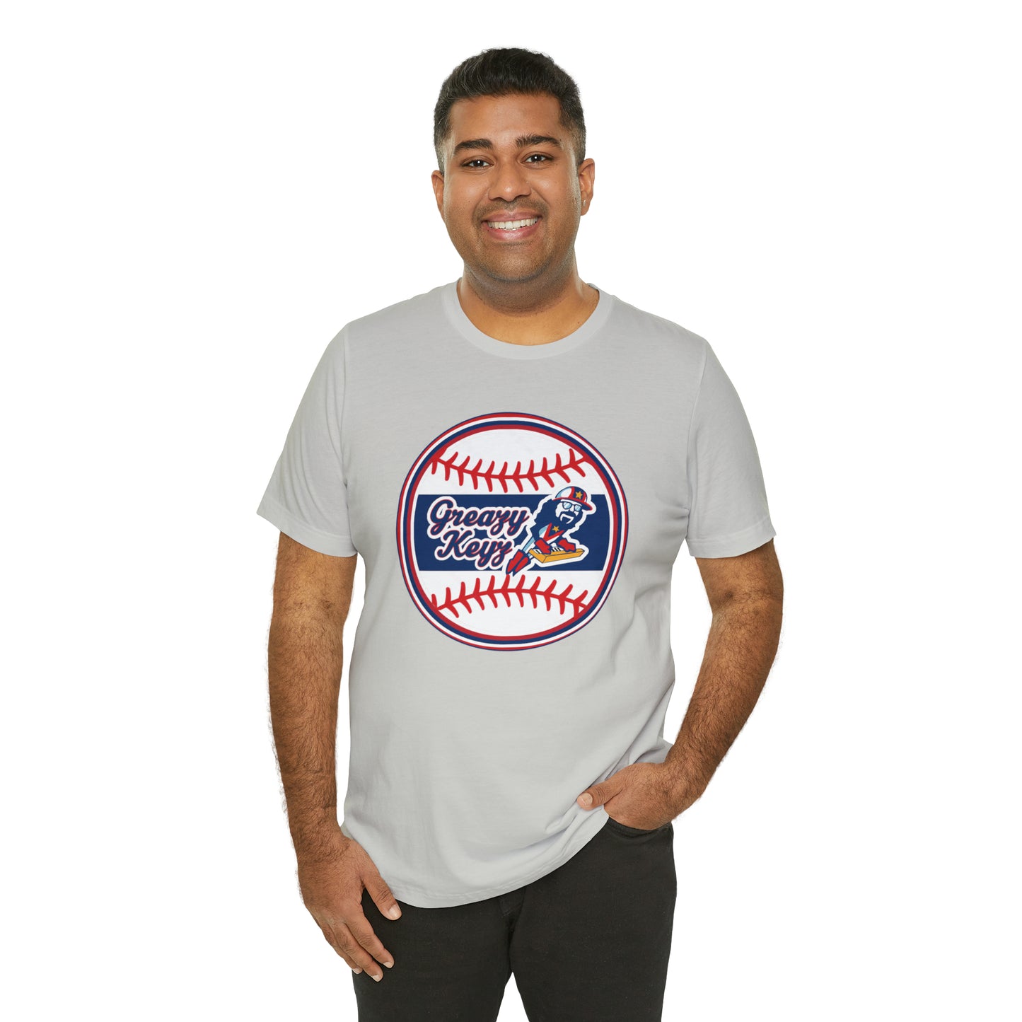 Greazy Keyz Baseball blue stripe Unisex Jersey Short Sleeve Tee