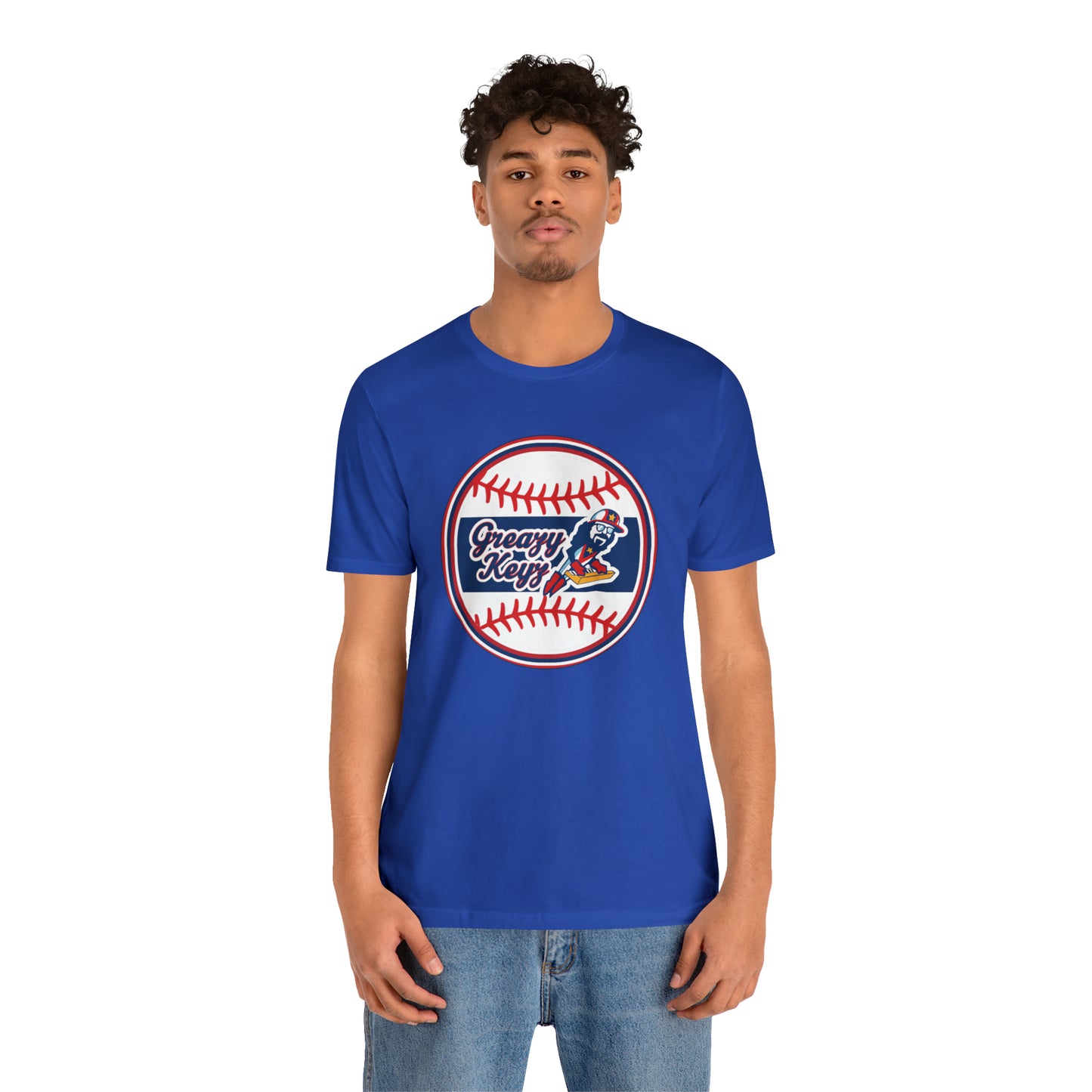 Greazy Keyz Baseball blue stripe Unisex Jersey Short Sleeve Tee