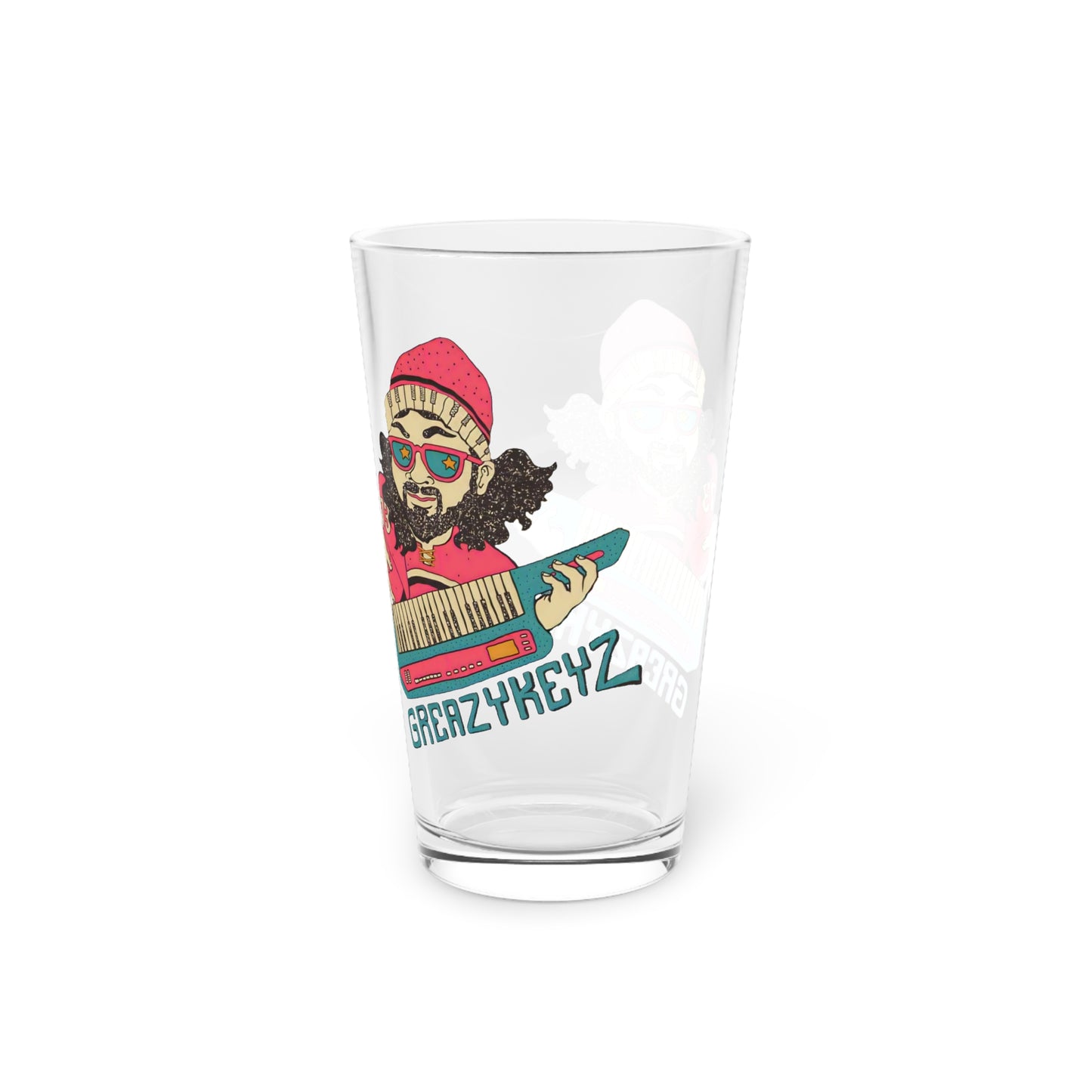 Greazy Keyz Doomsday Soirée design Pint Glass, 16oz