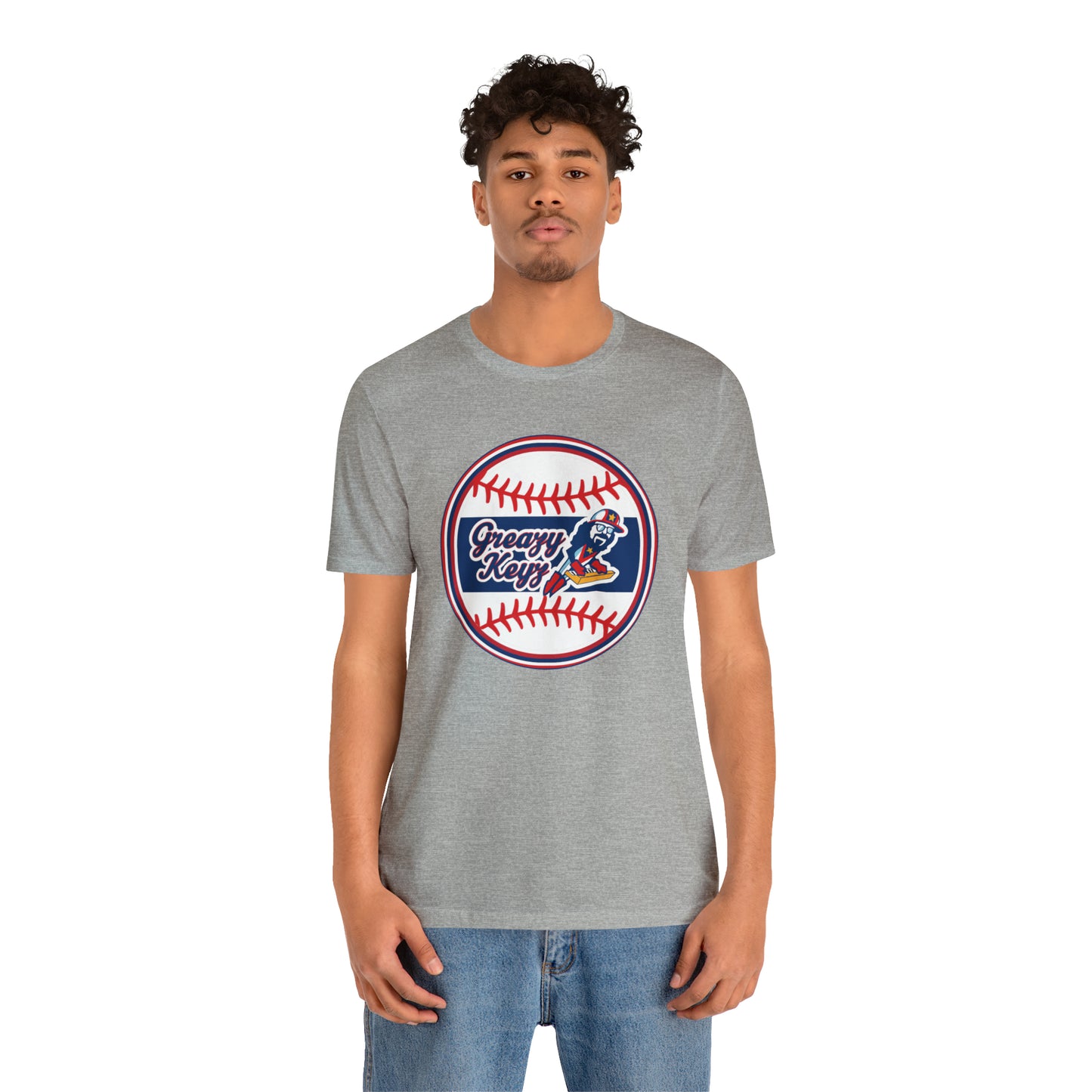 Greazy Keyz Baseball blue stripe Unisex Jersey Short Sleeve Tee