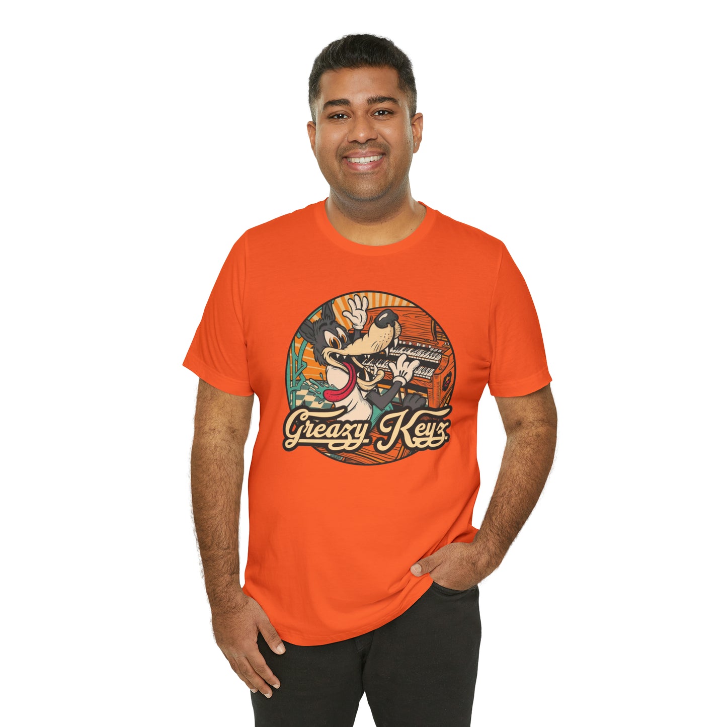 Greazy Keyz Dire Wolf design Unisex Jersey Short Sleeve Tee