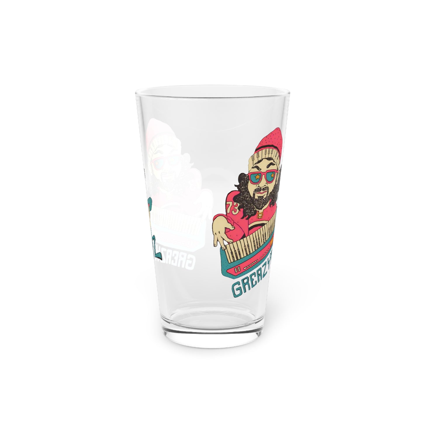 Greazy Keyz Doomsday Soirée design Pint Glass, 16oz