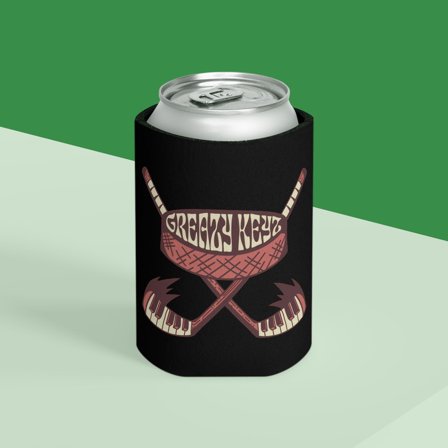 Greazy Keyz Logan Hall design Can Cooler