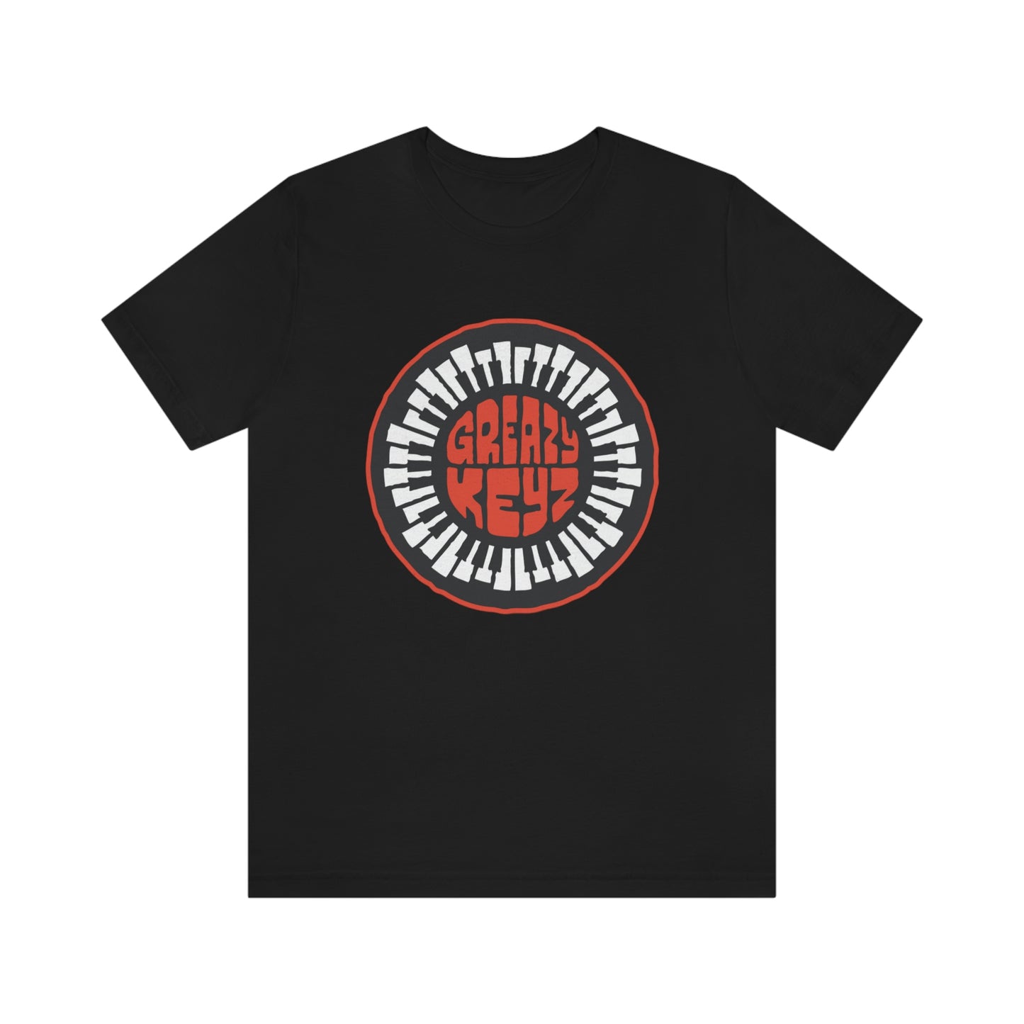 Greazy Keyz Red Round logo Unisex Jersey Short Sleeve Tee