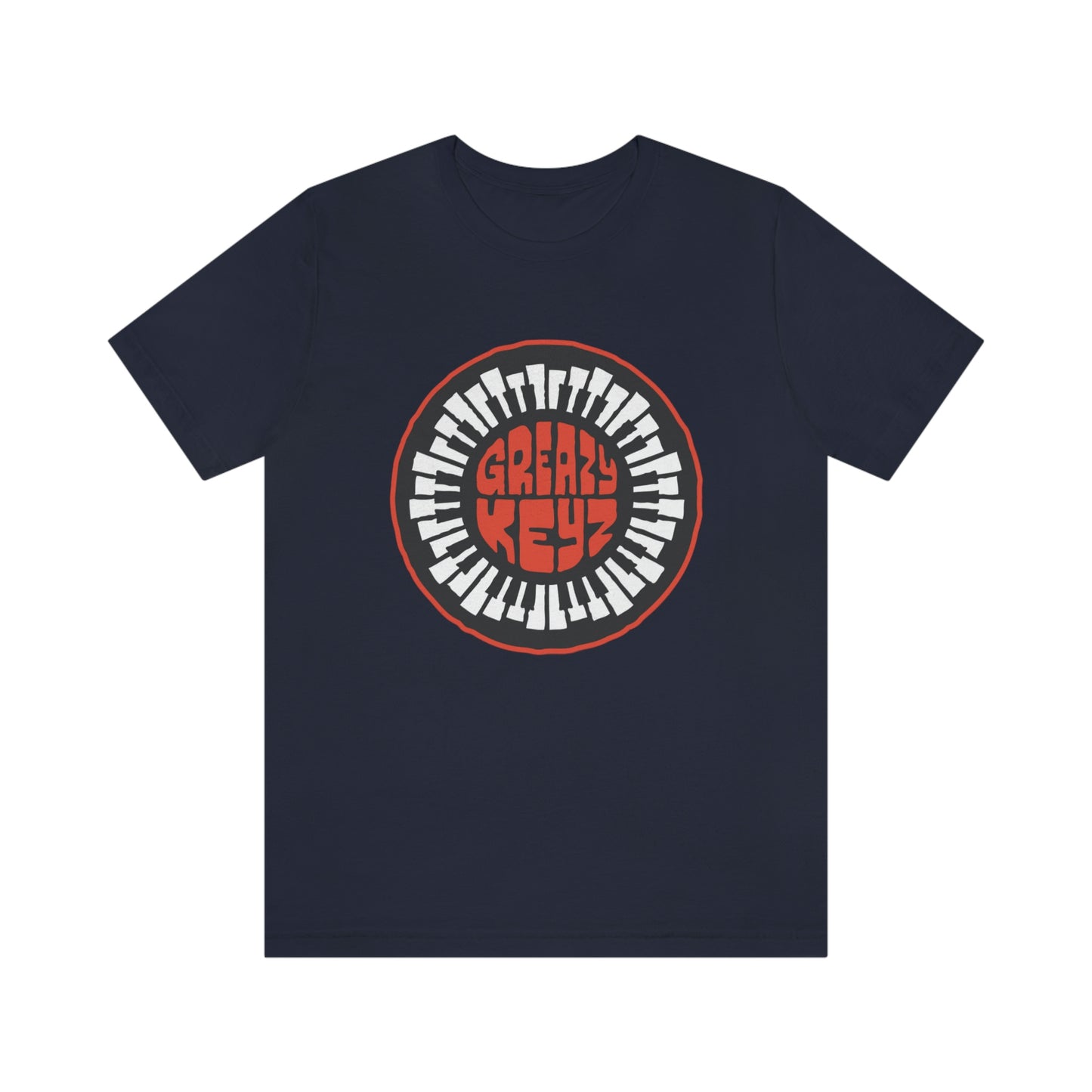 Greazy Keyz Red Round logo Unisex Jersey Short Sleeve Tee