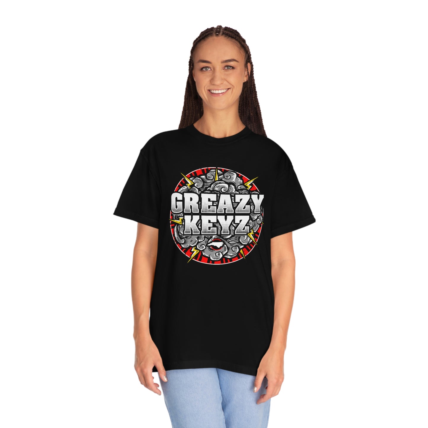 De Gruchy round design Unisex Garment-Dyed T-shirt