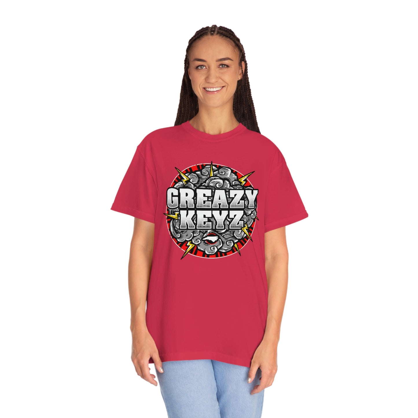 De Gruchy round design Unisex Garment-Dyed T-shirt