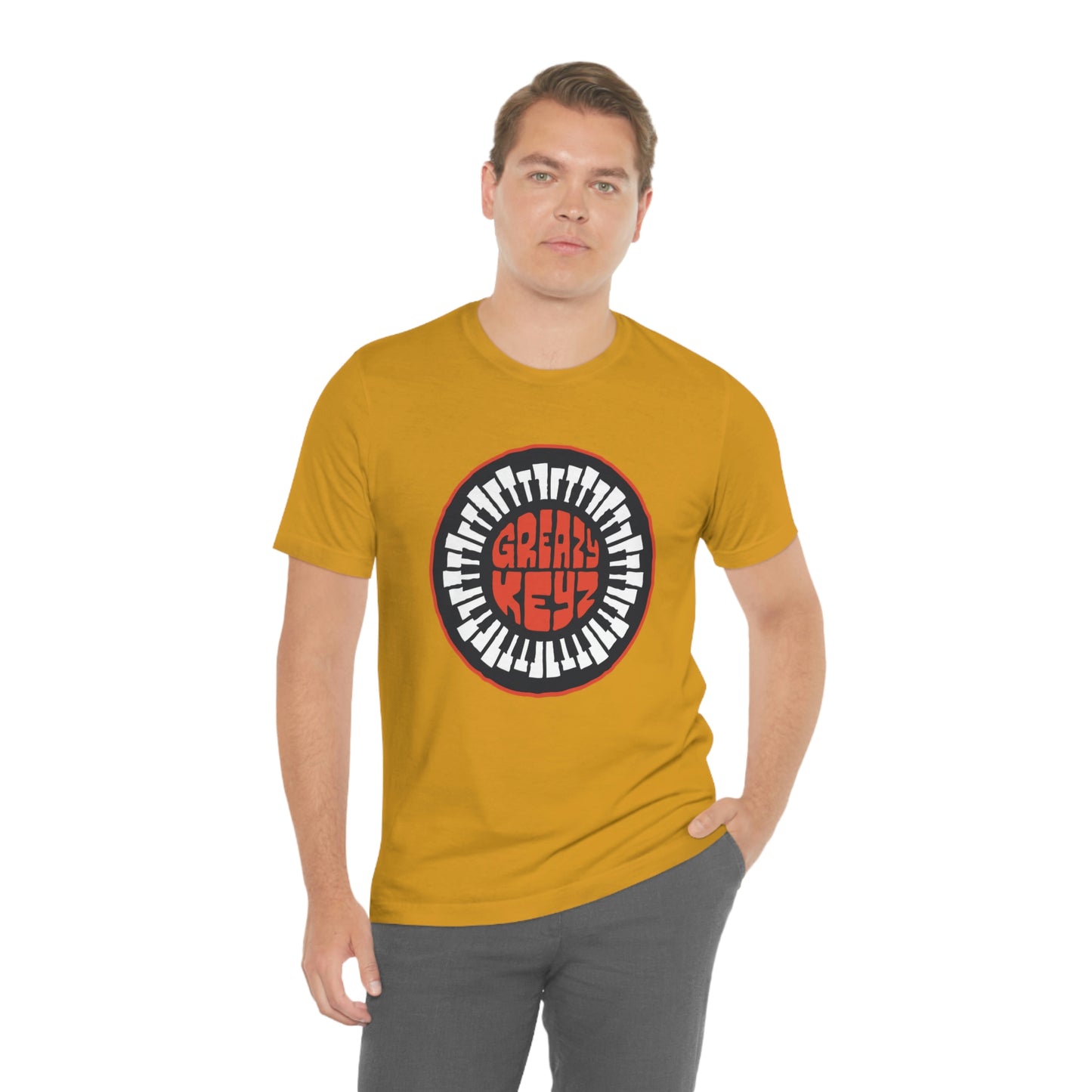 Greazy Keyz Red Round logo Unisex Jersey Short Sleeve Tee