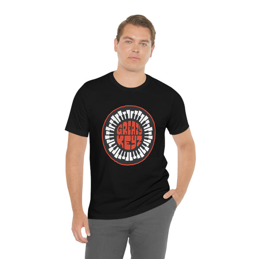 Greazy Keyz Red Round logo Unisex Jersey Short Sleeve Tee