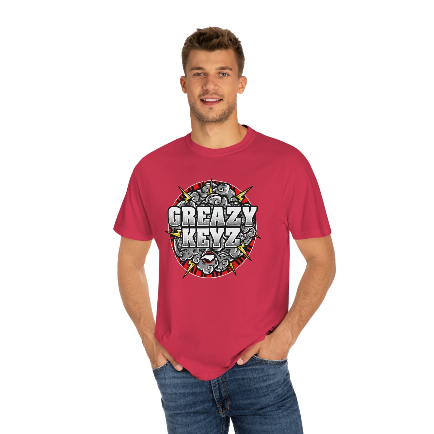 De Gruchy round design Unisex Garment-Dyed T-shirt