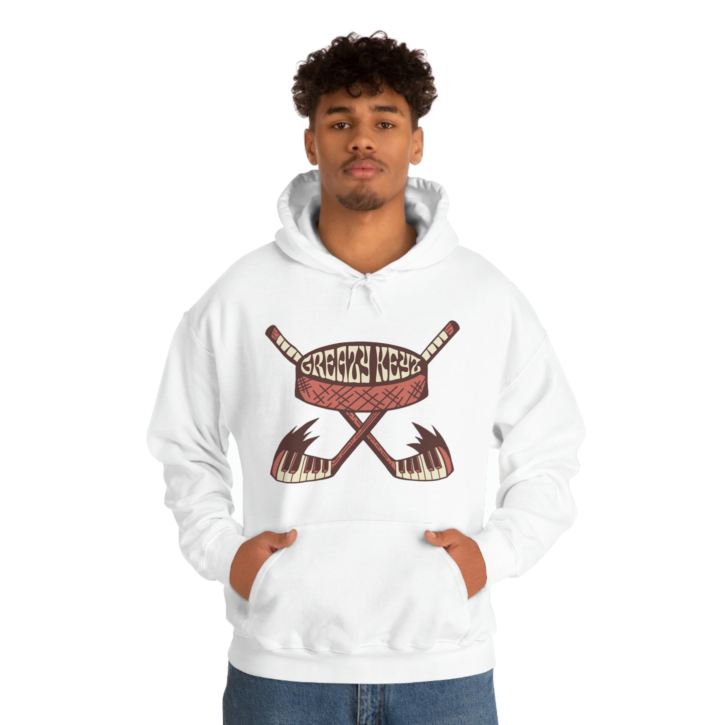 Logan Hall design Greazy Keyz Unisex Heavy Blend™ Hooded Sweatshirt