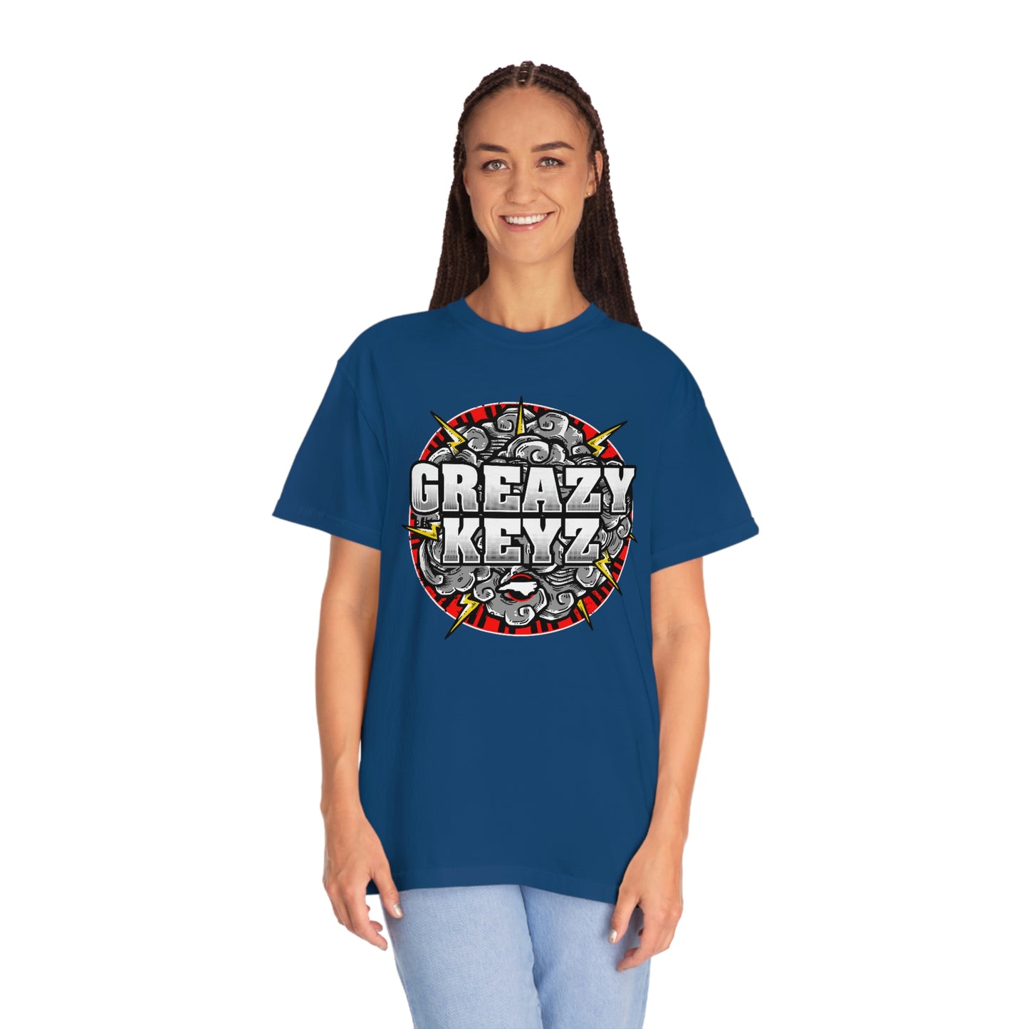 De Gruchy round design Unisex Garment-Dyed T-shirt