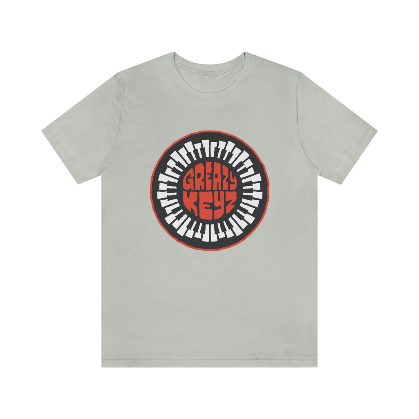 Greazy Keyz Red Round logo Unisex Jersey Short Sleeve Tee