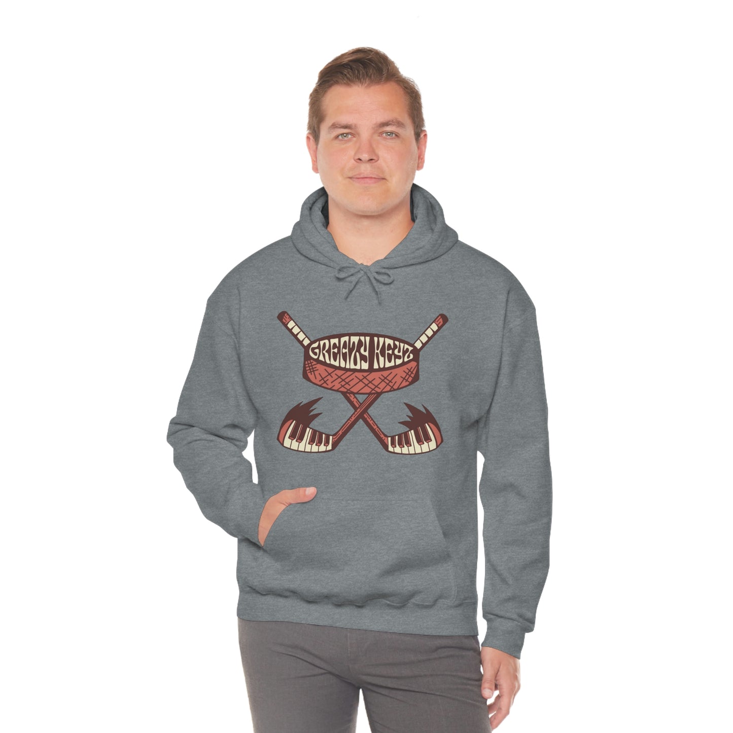 Logan Hall design Greazy Keyz Unisex Heavy Blend™ Hooded Sweatshirt