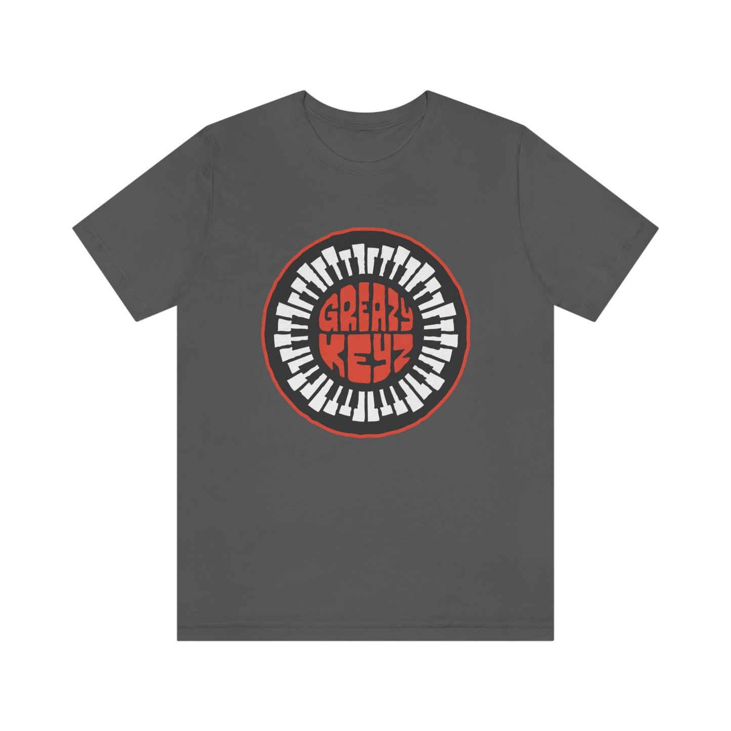 Greazy Keyz Red Round logo Unisex Jersey Short Sleeve Tee