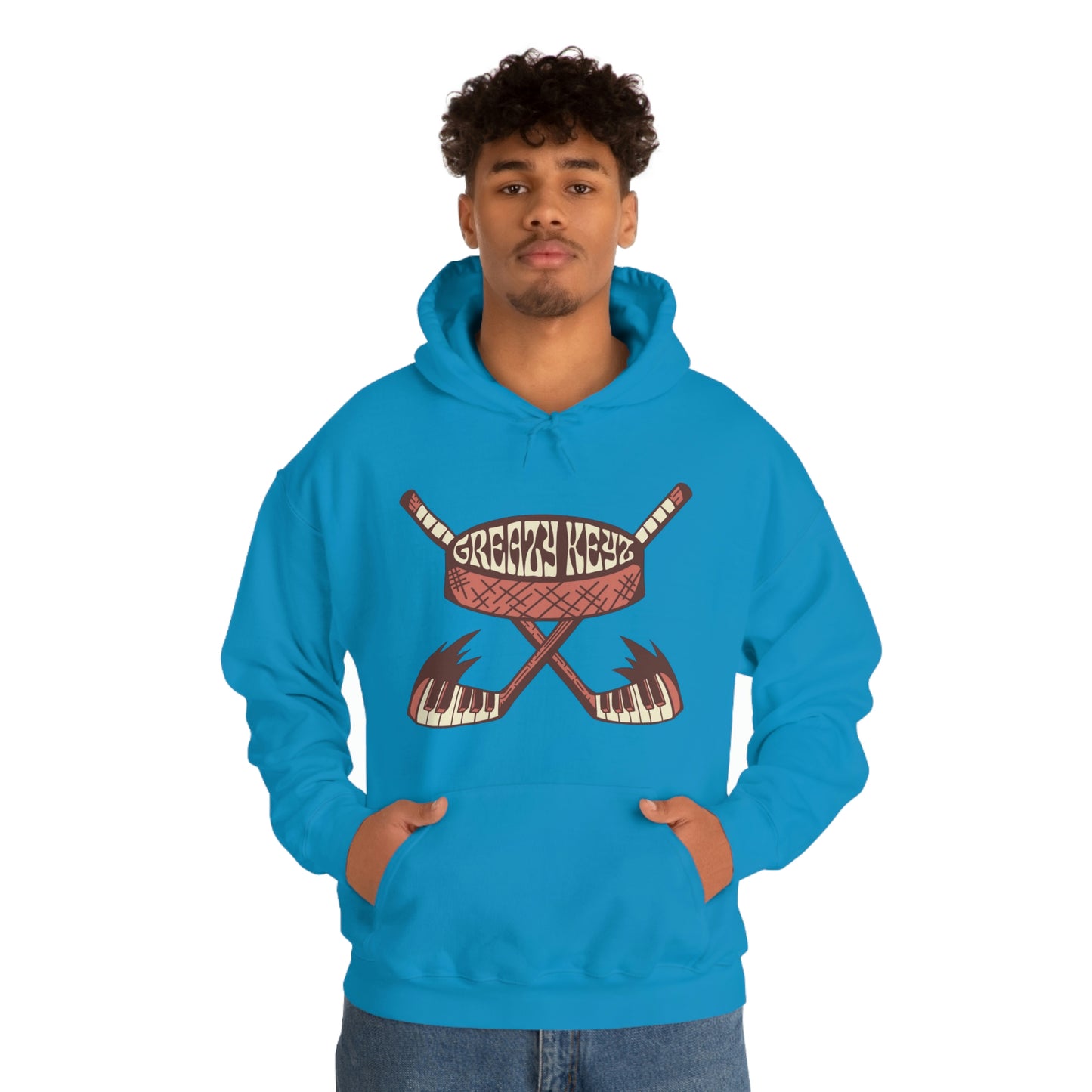 Logan Hall design Greazy Keyz Unisex Heavy Blend™ Hooded Sweatshirt