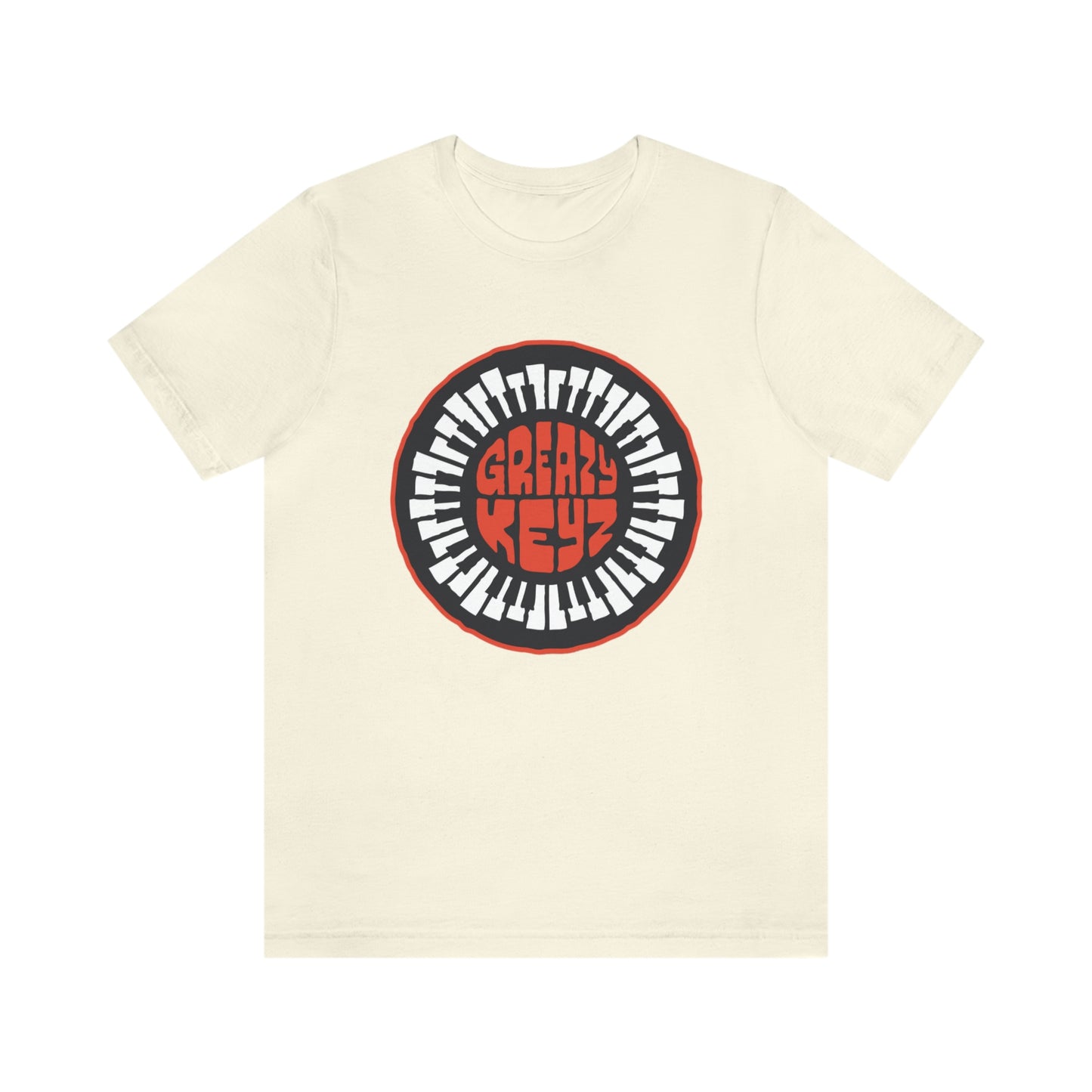 Greazy Keyz Red Round logo Unisex Jersey Short Sleeve Tee