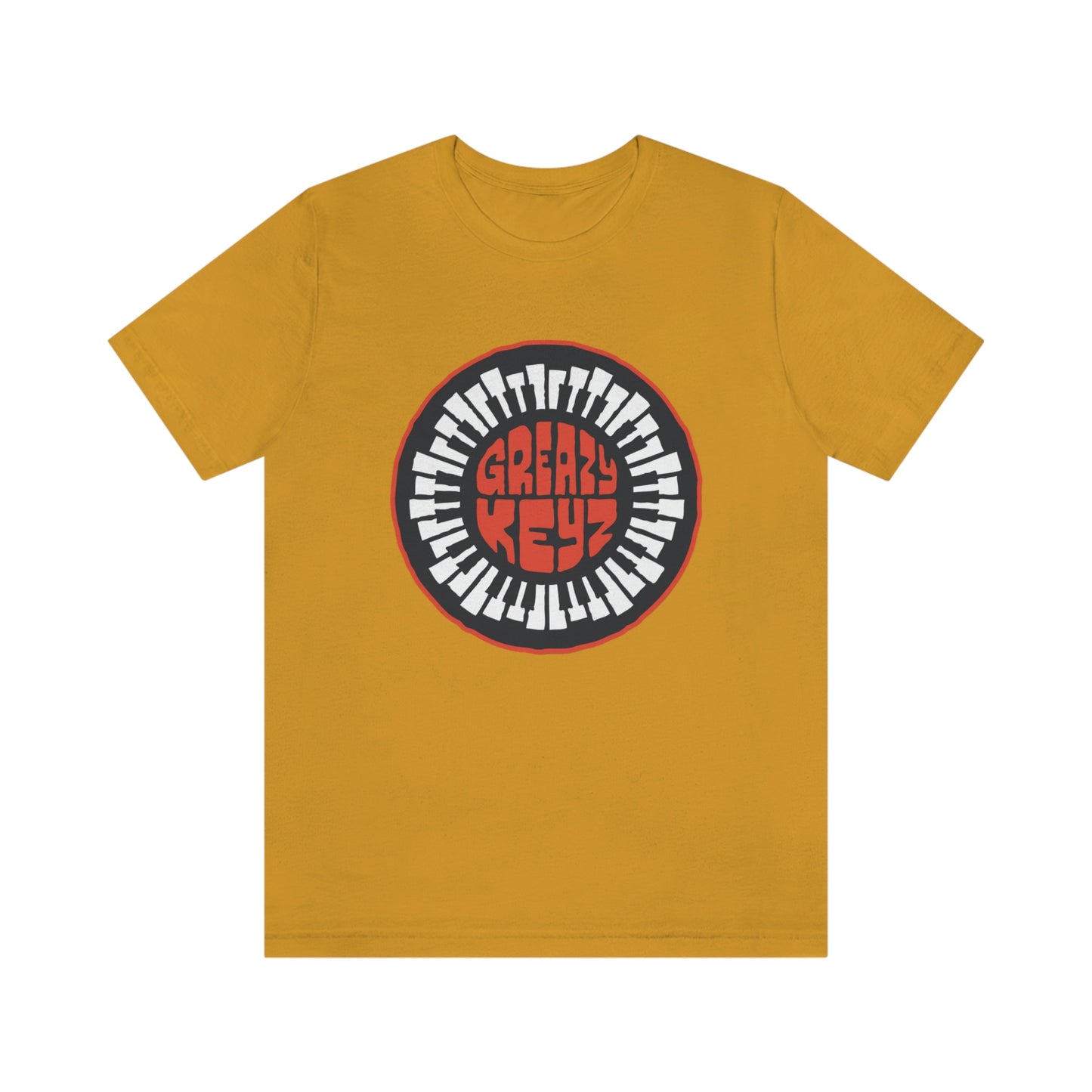 Greazy Keyz Red Round logo Unisex Jersey Short Sleeve Tee